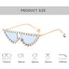 Fashion Brand Luxury Designer Diamond Sunglasses Women Rhinestone Cat Eye Shades Glasses Outdoor Trendy Vintage Sunglasses