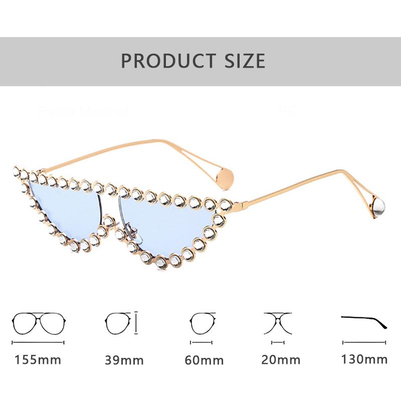 Fashion Brand Luxury Designer Diamond Sunglasses Women Rhinestone Cat Eye Shades Glasses Outdoor Trendy Vintage Sunglasses