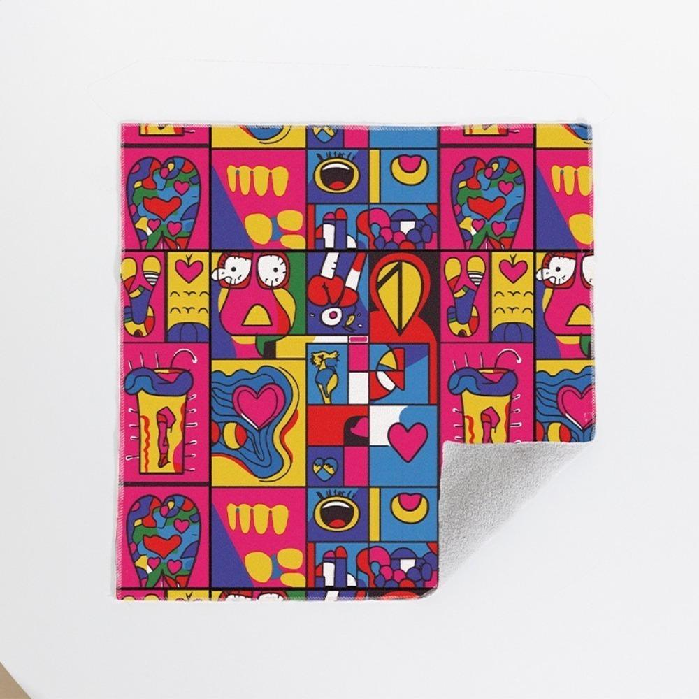 Reusable New Hundred Sticker Cloth Silent Self-adhesive Camera Lens Organizer Square Protection Bag Cute Laptop Bag