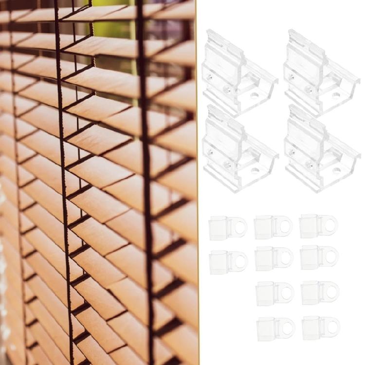1Set Rollers Shade Pull Down Clip Cordless Shade Handle Clamps Rollers Shade Pulls for Rod Rolling Curtain Accessories