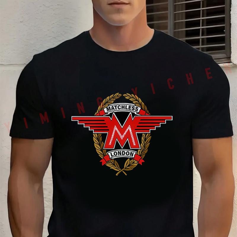 Men's Summer Cotton T-shirt Matchless Motorcycles Classic Dsign Moto T Shirt Short Sleeved Casual Basic O-Neck Unisex Tops