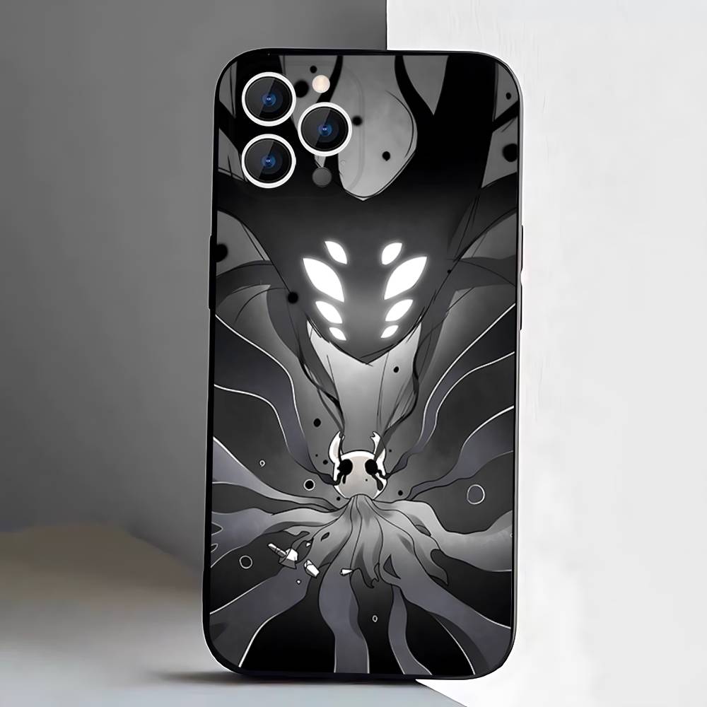 Hot H-Hollow K-Knight Game Phone Case For iPhone 17,16,15,14,13,12,Pro,Max,Plus,E,SE4,Air,Mini Black Soft Box