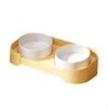Ceramic Cat Bowls Set for Food and Water, Elevated Design Cats Puppies