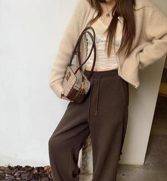 2025 Autumn Winter Pure Wool Double Zipper Women's Round Neck Fluffy Loose Knit Sweater