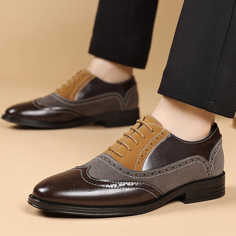 Men's Oxfords Shoes 2025 Formal Leather Shoes Pointed Toe Soft Bottom Business Casual Men Dress Shoes Male Office Wedding Party