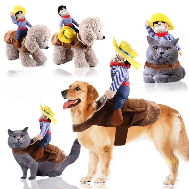 Big Dog Clothes, Cat Pet Supplies, Horseback Riding Costumes, Santa Claus Dog Clothes, Funny Cat Halloween Transformation Costumes