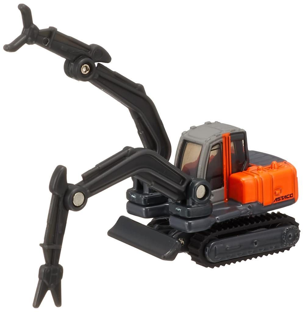 TAKARA TOMY Tomica 065 Hitachi Construction Machinery Heavy Machinery Astaco Miniature Car Toy for Ages 3 and Up No. Double-Armed (Blister Pack)