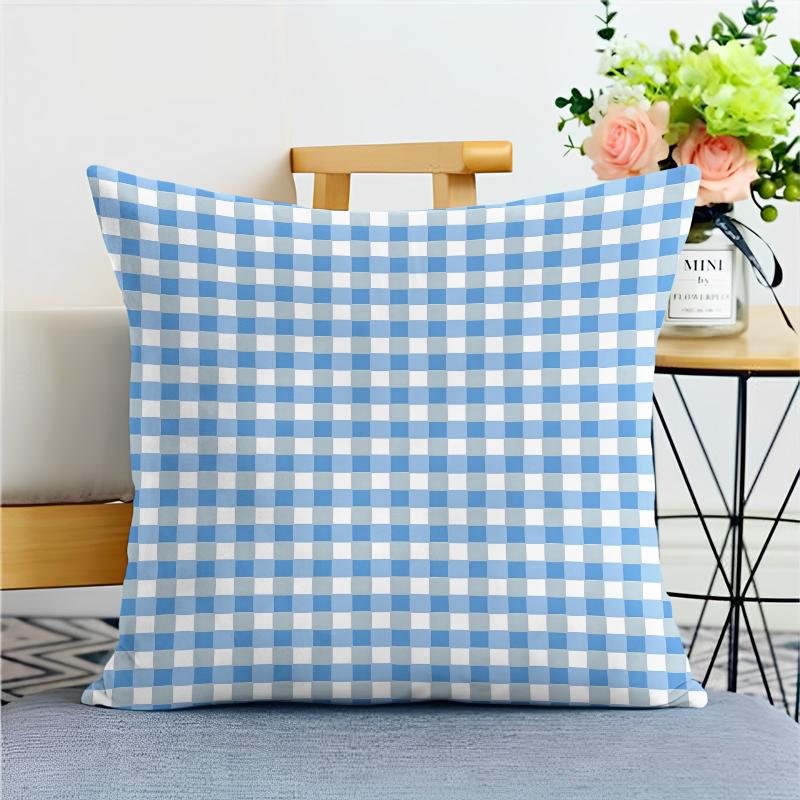 Simple Plaid Striped Pillowcase Dormitory Decoration Office Living Room Home Pillowcase