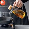 Hi Transparent Oil Bottle with Handle and Scale Heat-resistant Kitchen Tools Soy Sauce Vinegar Container