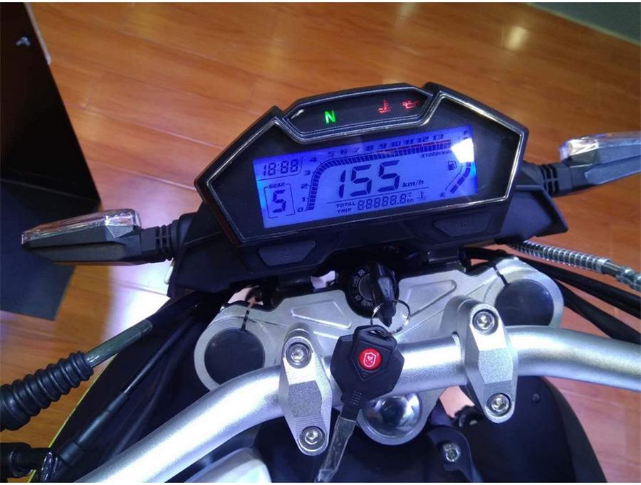 13000RPM 9-16V Motorcycle LCD Digital Speedometer Odometer Gear Indicator Meter