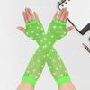 Shiny Rhinestone Fishnet Fingerless Long Gloves Leg Arm Cuff Women Party Wear Fancy Glove Sexy Girls Punk Goth Dance Mesh Gloves