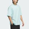 Adidas Cotton Crew Neck Letter Print T-Shirt Men Tops Light-Blue JP4582