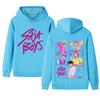 B1217-2 Kids Boys Girls Kpop Rumi Zoey Mira Sajaboys Double-sided Print Long Sleeves Hoodie