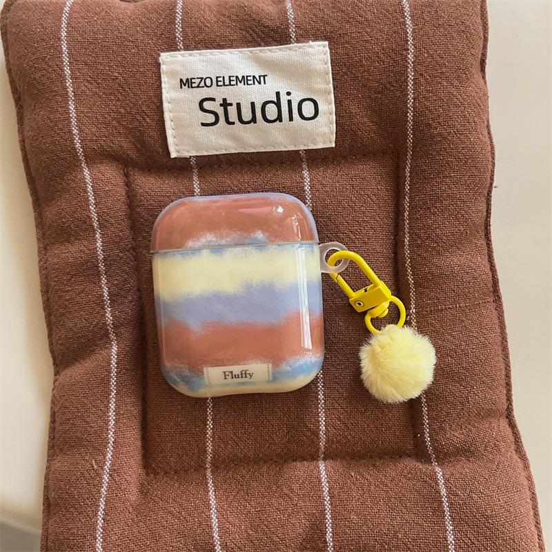 ins autumn and winter contrasting sweater pattern smudging AirPods 1 /pro1 earphone protective case cover second and third generation new models