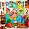 S-Sponge-Bobs Wohndecke für Sofa Decken & Überwürfe Tagesdecke auf dem Bett Haus und Dekoration Anime Tagesdecken Picknick Doppel