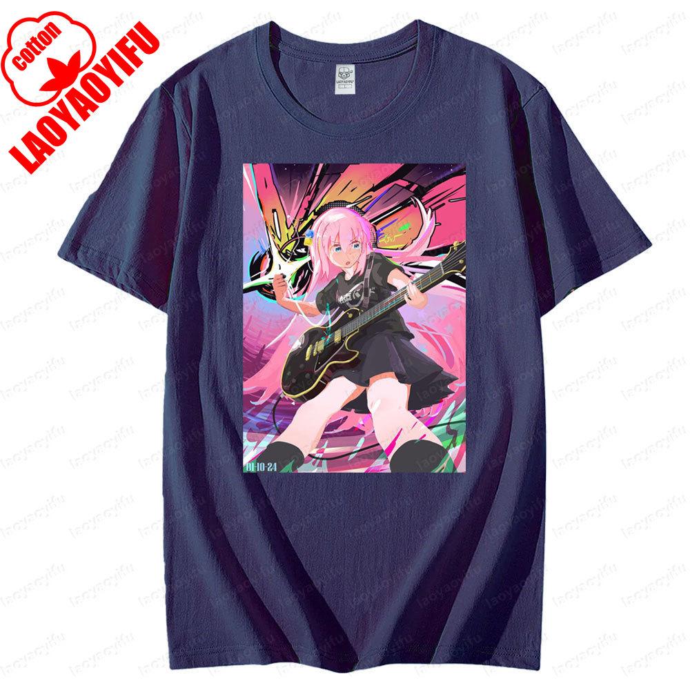 BOCCHI THE ROCK Role Printed Tshirt Cool Rock and Roll Lover Creative Short Sleeve Men Women Universal Summer Crewneck Tee Tops