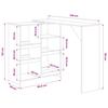 Adjustable Bar Table in White 138 x 39 x 110 cm