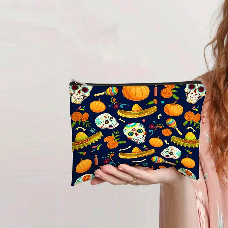 Oil Painting Cat Printing Can Store Bags, Outdoor Multifunctional Portable Cosmetic Bags, Daily Matching Clutches