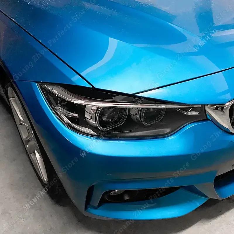 2Pcs ABS Gloss Evil Headlight Eyebrows Eyelid For BMW 4 Series F32 F33 F36 M4 420d 420i 425d 430i 435i 440i 2013- Tuning