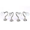 Exquisite 2PCS Curtain Holdback Drapery Holders with Clear Crystal Ball Silver