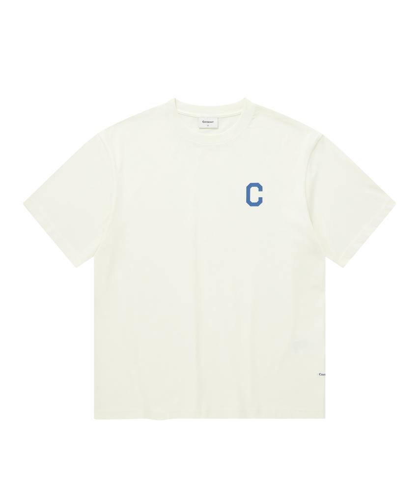 COVERNAT Cool Cotton C Logo T-Shirt Ecru