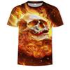 New Skull 3D Digital Printed Casual Men's Short Sleeved T-shirt
