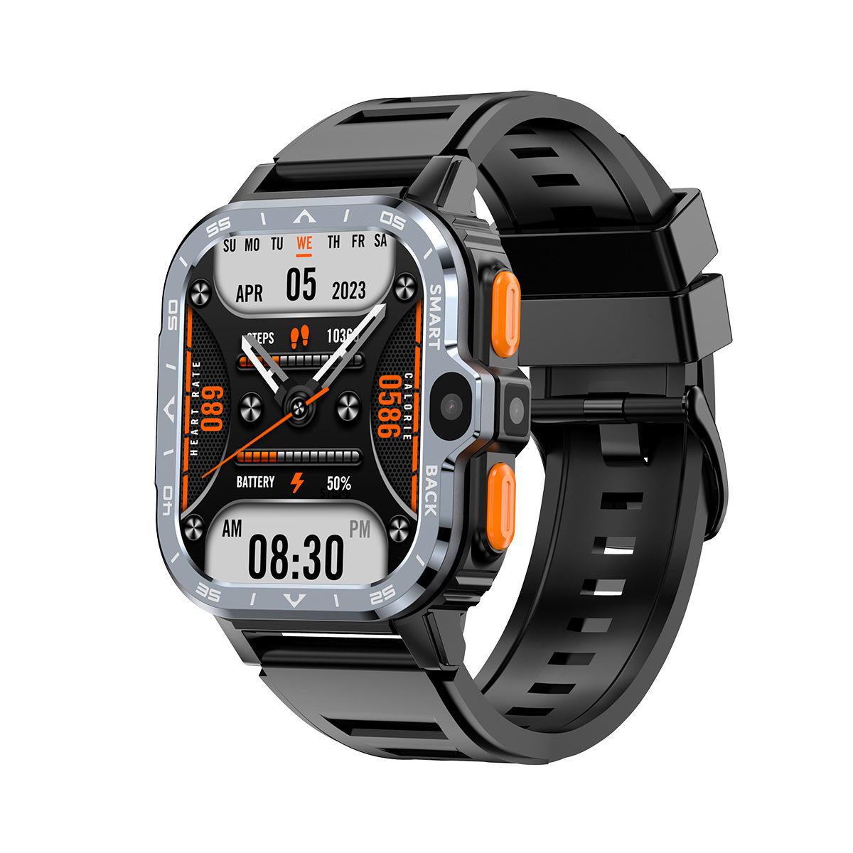 2025 NEU Valdus PGD Android Smartwatch Herren GPS 16G/64G ROM Speicher HD Dual-Kamera NFC 2G 4G SIM-Karte WIFI Kabelloser Schneller Internetzugang 4G RAM and 64G ROM schwarz