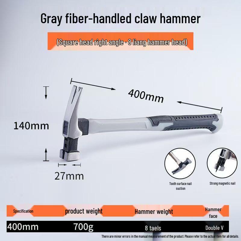 

Durable Anti-slip Claw Hammer for Woodworking & Nail Pulling