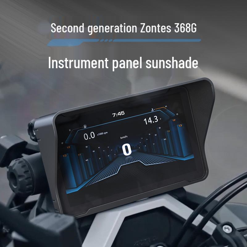 Zontes 368G Motorcycle Sunshade: Reflective Light-Blocking Instrument Screen Protector