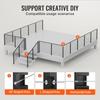Cable Railing Post 36x1x2in L-Shaped Hole Corner Railing Post Black 1Pc