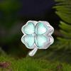 WOSTU 925 Sterling Silver Lovely Pink Clover Charms Peacock Feather Pendant Balloon Bear Bead Fit Original Bracelet DIY Neckalce