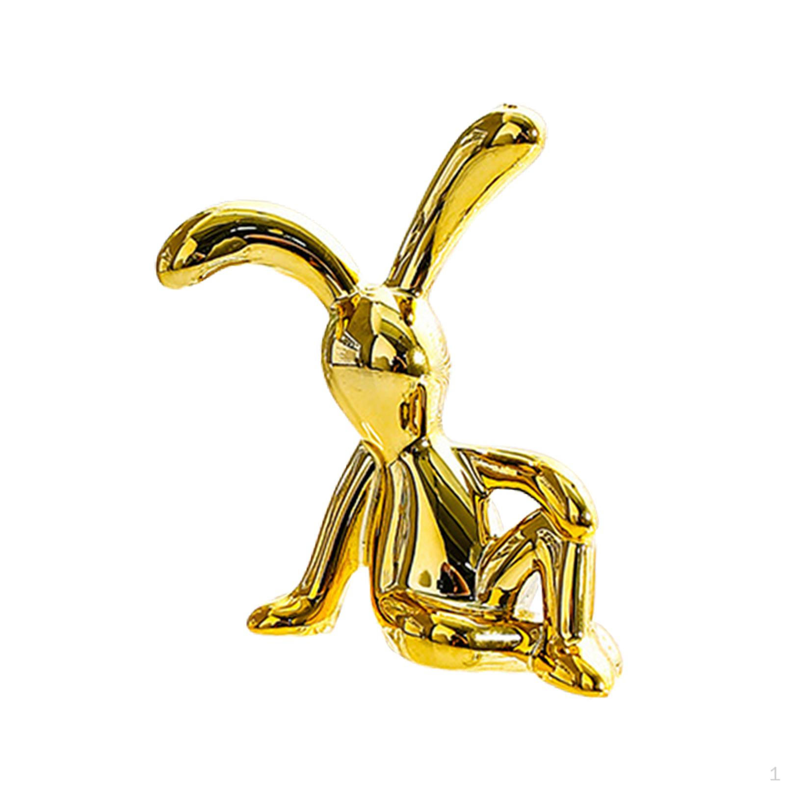 

Гальванизированная скульптура кролика, настольное украшение для гостиной, шкафа, стола, украшения 5.5cmx2.2cmx6cm