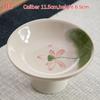 Ceramic Tableware High Legged Fruit Tray Vintage Chinese Style Snack Fruit Plate Home Festival Decoration Refreshment Plates