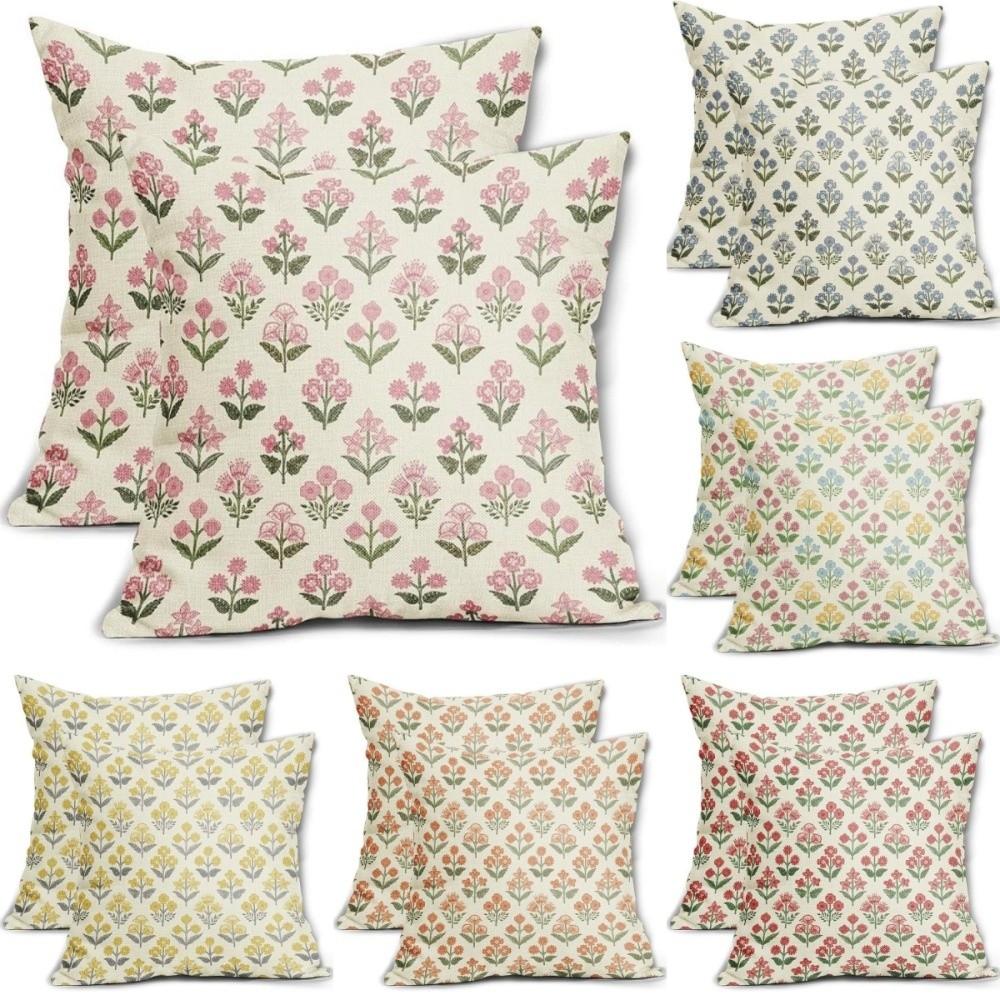 Vintage Floral Style Throw Pillow Cover Bohemian Sofa Pillowcase Patio Decor