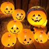 5PCS Halloween Pumpkin Lantern Balloons Inflatable LED Luminous Balloon with Light Glow In The Dark Kids Toys Halloween Party Decor