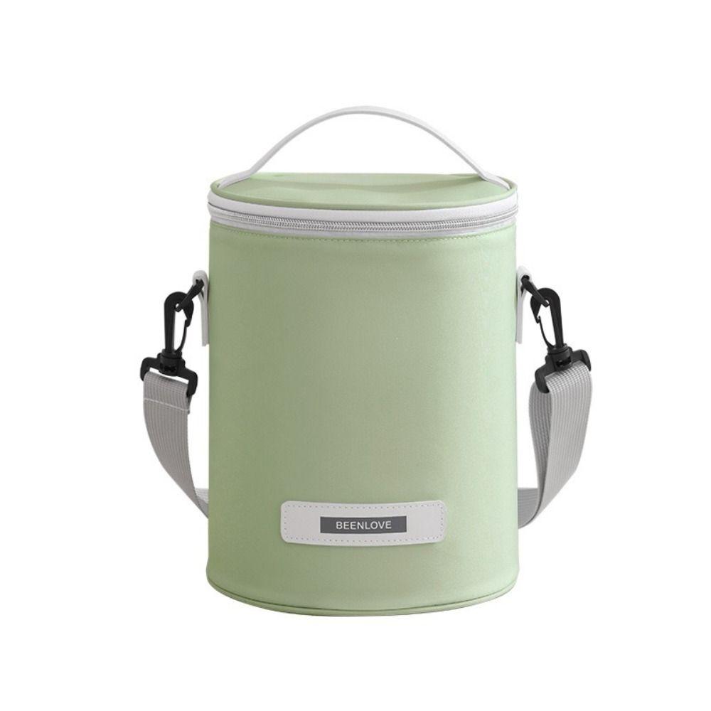 Large Capacity Cylinder Lunch Bag with Thickened Aluminum Foil Picnic Bag For Office Workers