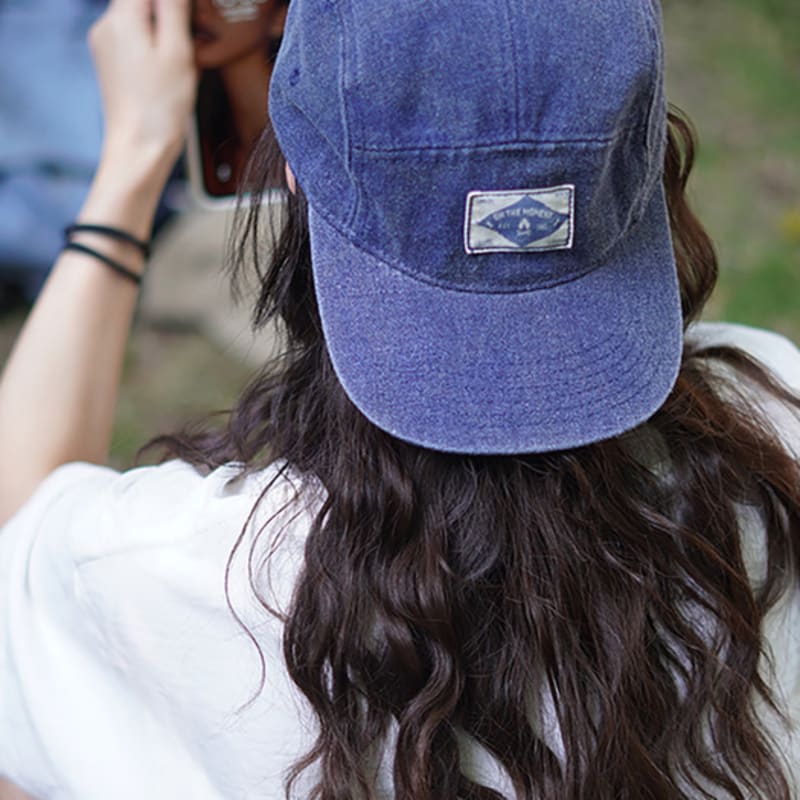 LOOKING4U On the Moment Outdoor Washed Denim Camp Cap C3 Navy