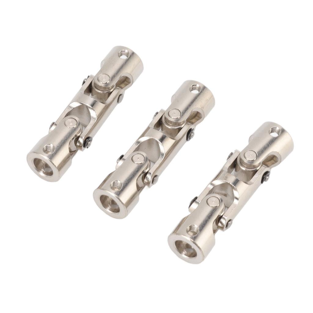 RC Universal Joint Shaft 8mm to 8mm 3 Section Rotatable Steel Coupling Steering Connector for RC Car Boat 3pcs