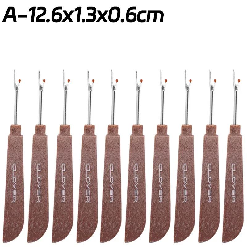 1/10Pcs Steel Thread Cutter Wooden Plastic Handle Seam Ripper Stitch Removal Knife Needle Art Sewing Tool DIY Sewing Accessories