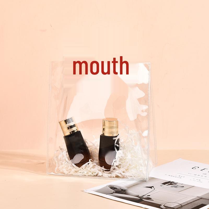 

High-End PVC Transparent Laser Gift Tote Bag for Birthdays, Weddings, and Parties