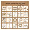 Sunflower Flower Painting Stencil Set - 20 DIY Hollow Plastic Templates