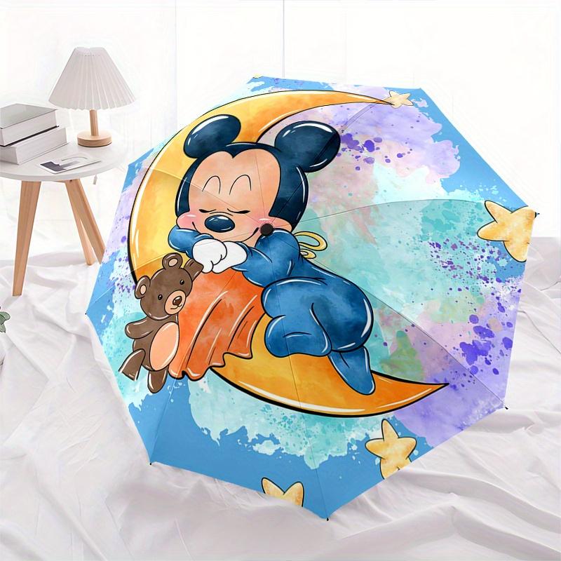 

Disney Mickey Mouse Baby Moon Themed automatic opening and closing folding umbrella, portable - durable, 8-rib umbrella frame, very suitable