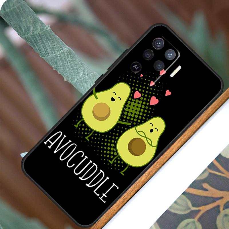 Funny Cartoon Avocado For OPPO A17 A16 A15 A79 A58 A78 A98 A74 A94 A77 A5 A9 A96 A76 A52 A72 A53S A54S A57S Case