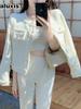 Year Spring Autumn Versatile White Small Fragrance Wind Jacket Women Special Design Slim Fit Trendy Top