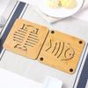 Cartoon Wooden Coaster - Heat-Resistant, Anti-Slip Pad for Kitchen and Table Use