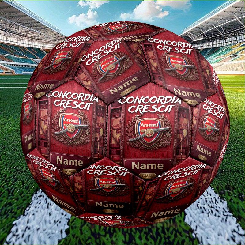 Custom Name Personalized Arsenal F.C Print Size 5 Soccer Ball Training & Match Football, for Team, Kicking, Gift for Football Enthusiasts