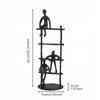Ladder Frame Figurine with Reading Figure Sculptural for Study