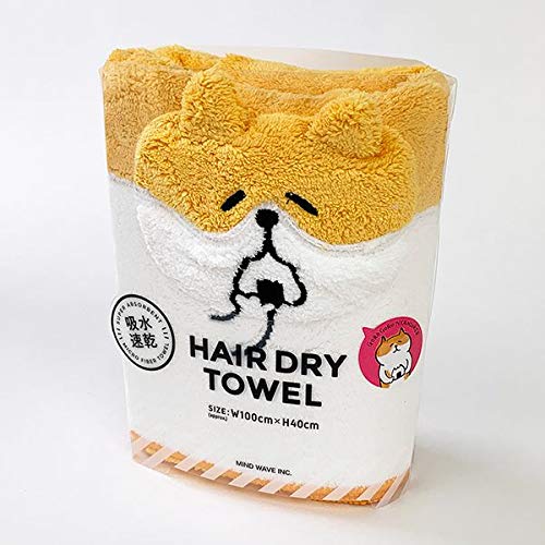 

Gorogoro Nyansuke Hachi Karari Hair Drying Towel, Hachi Towel, Karari, Moisture-Absorbent, Quick-Drying, Microfiber, Camel