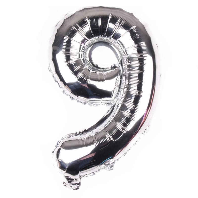 16-Inch Us Version Of Thin Body Digital Birthday Party Decoration Props Decoration Aluminum Film Balloon Digital