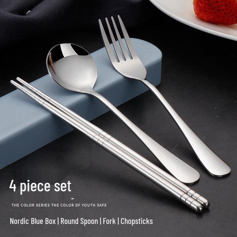 Portable Stainless Steel Chopsticks & Spoon Set